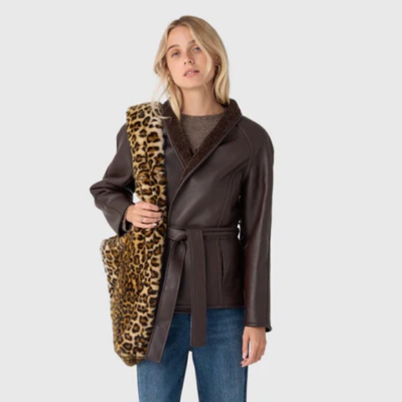 🔥🧥 VANESSA BRUNO FAUX FUR REVERSIBLE JACKET🧥🔥 - Picture 7 of 9